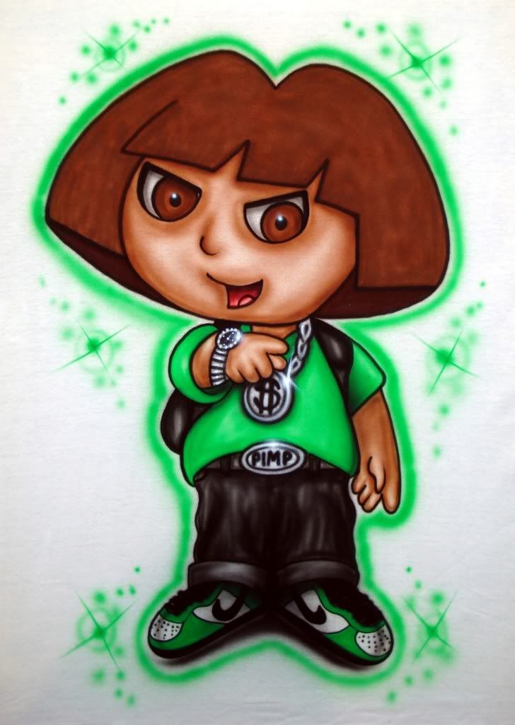 Dora Gangster Airbrush Tee Photo by picasso_88 Photobucket